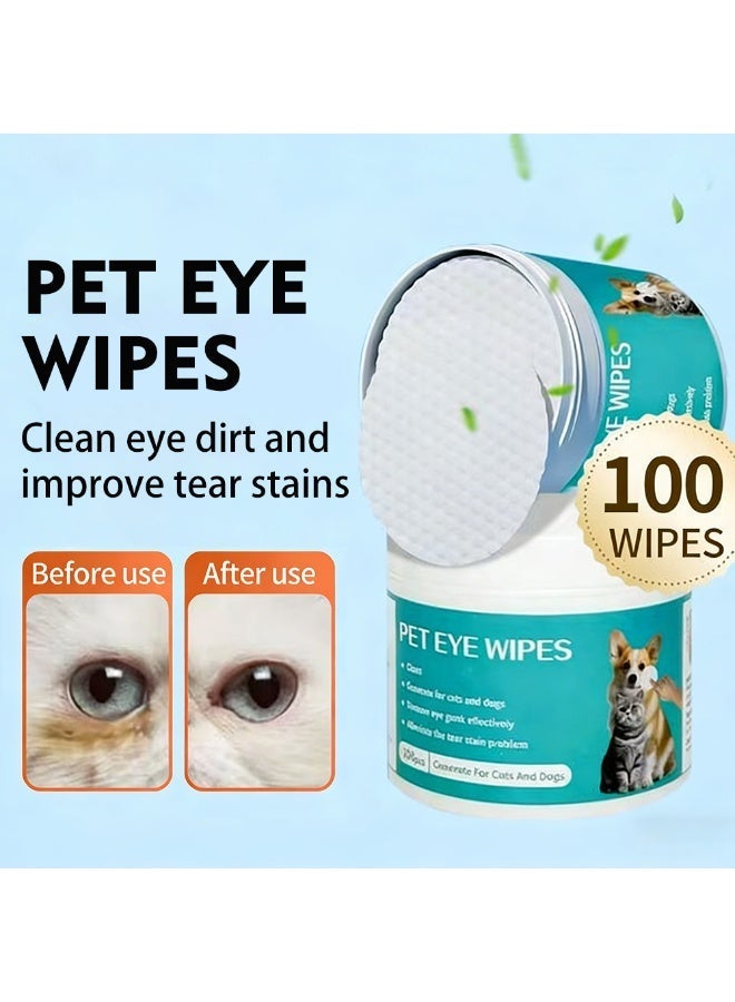 مناديل مبللة للعينين للكلاب والقطط، تزيل بقع الدموع والأوساخ والإفرازات - 100 قطعة - Image 3